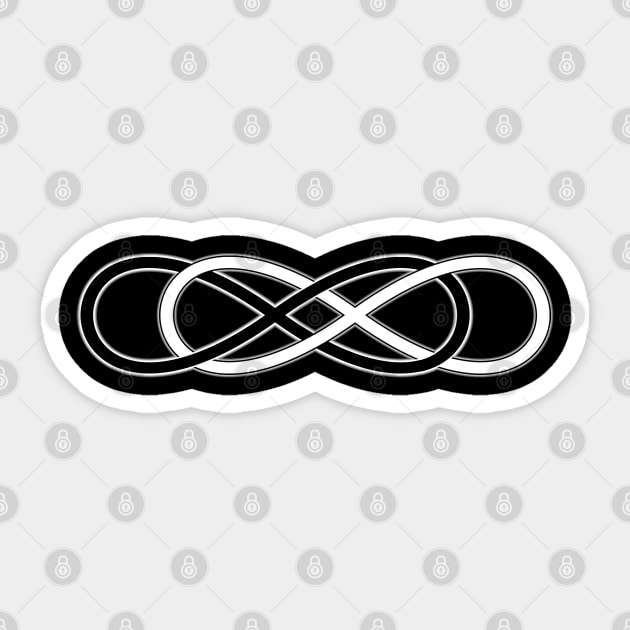 Spirit Symbol INFINITY DOUBLE LEMNISCATE BLACK WHITE Sticker by EDDArt